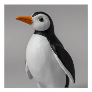Pôster Design de Pinguim Fofo – Adorável Animal de Invern
