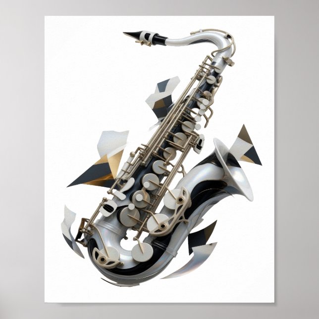 Poster Design de Prata ARTÍSTICA ARTE ABSTRATA (Frente)