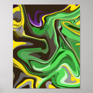 Poster Design de Redemoinho Abstrato Vibrante