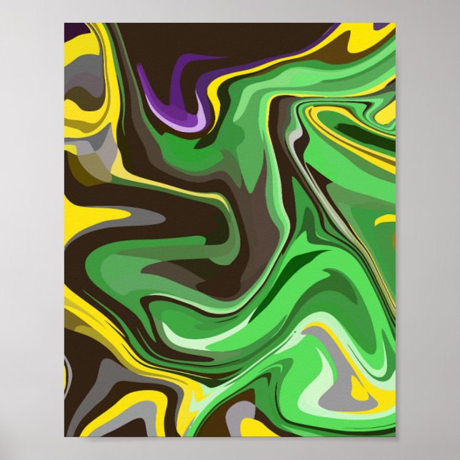 Poster Design de Redemoinho Abstrato Vibrante (Frente)