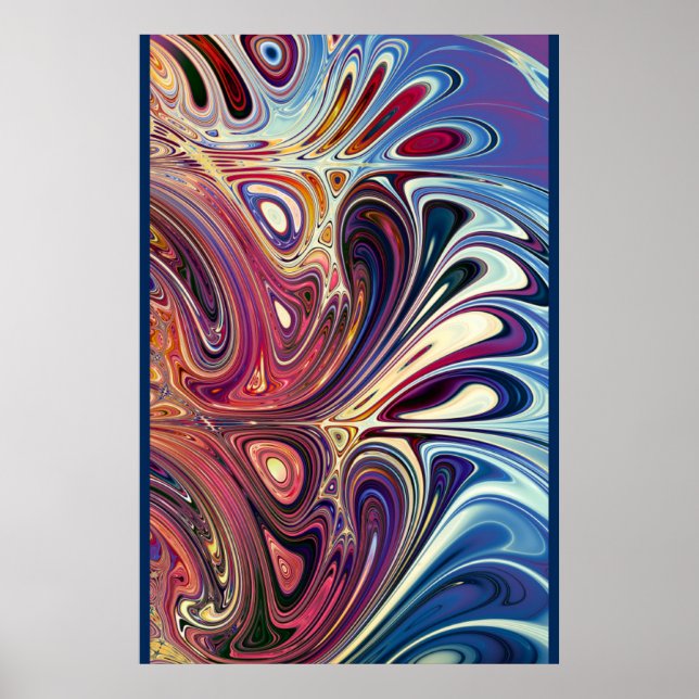 Poster Design de respingo abstrato (Frente)