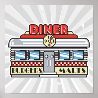 Pôster design de retro-diner
