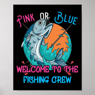 Poster Design de Revelação de Gênero de Pesca Para um Pes