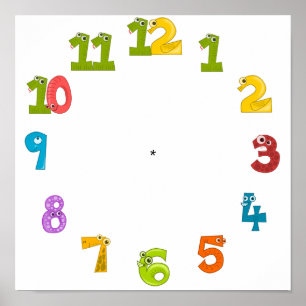 Poster design de rosto do relógio