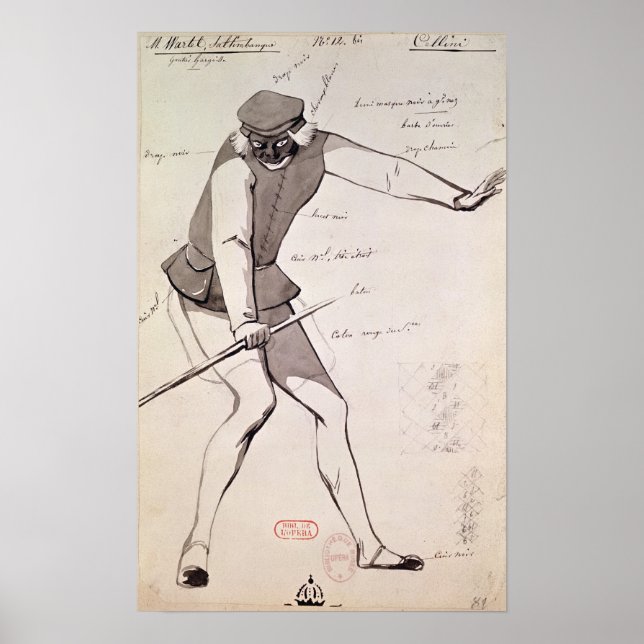 Pôster Design de roupa para um Acrobat (Frente)