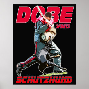 Poster Design de Schutzhund do esporte de Dobe