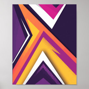 Poster Design de Seta Geométrica Colorida