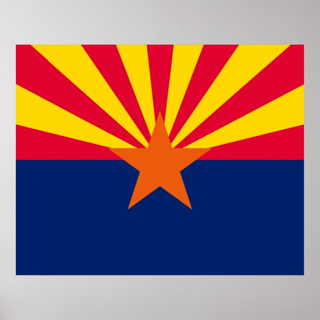 Poster Design de Sinalizador do Estado da arizona (Frente)