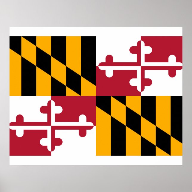 Pôster Design de Sinalizador do Estado de Maryland (Frente)