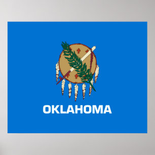 Poster Design de Sinalizador do Estado de Oklahoma