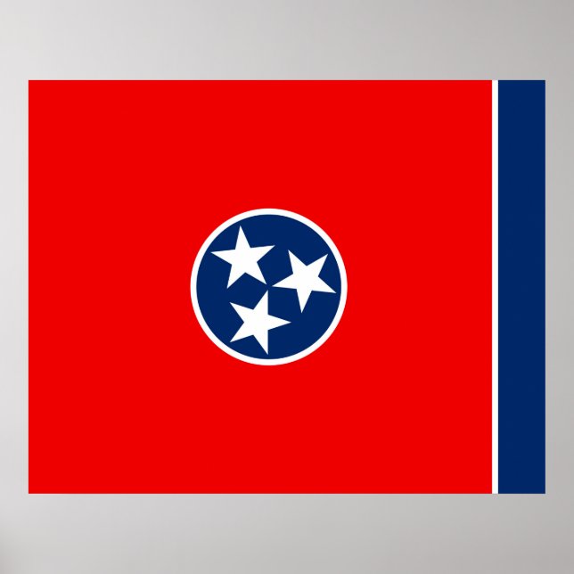 Pôster Design de Sinalizador do Estado do Tennessee (Frente)