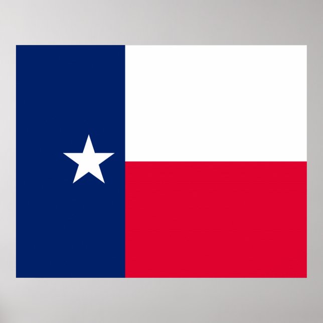 Pôster Design de Sinalizador do Estado do Texas (Frente)