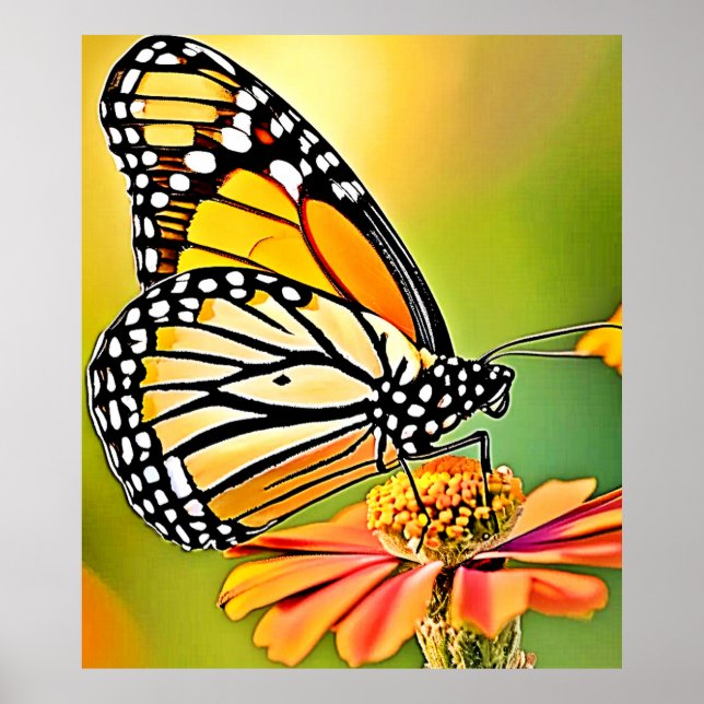 Poster Design de Sip da Borboleta Monarca (Frente)