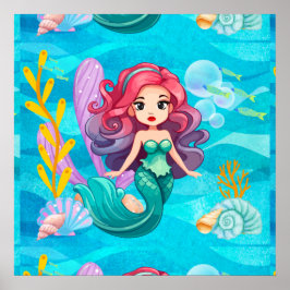 Poster Design de sirene mística