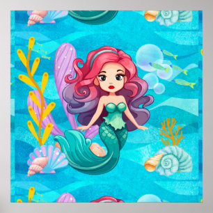 Poster Design de sirene mística