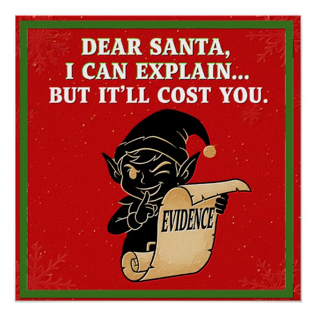 Pôster design de slogan de natal engraçado (Frente)