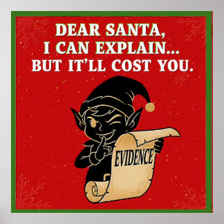 Poster design de slogan de natal engraçado