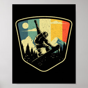 Poster Design De Snowboard legal Para Homens Mulheres Vin