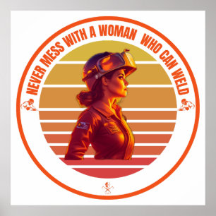 Poster Design de soldadura para mulheres para alguém que 