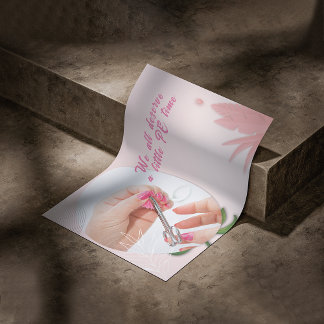 Poster Design de Spa de Unhas Florais