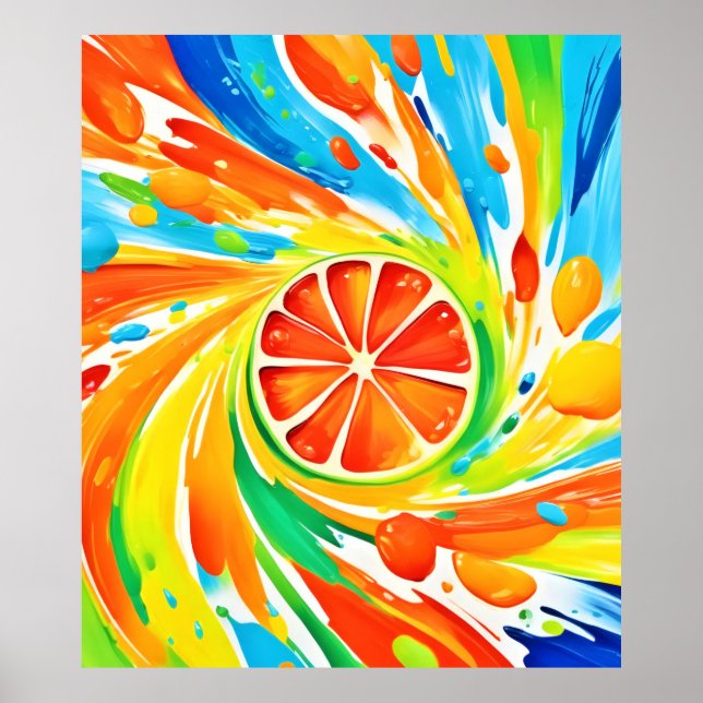 Poster Design de Splash de Giro Citrus (Frente)