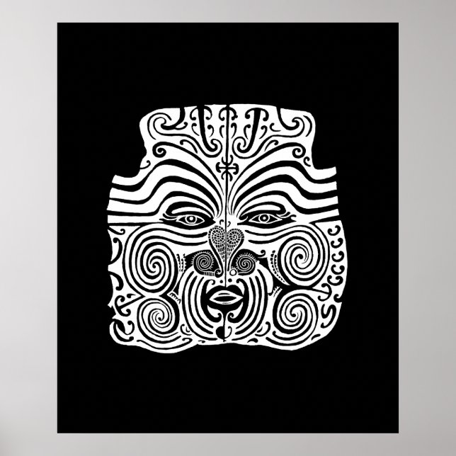 Poster Design de Tatuagem Tribal - Nova Zelândia Maori (Frente)