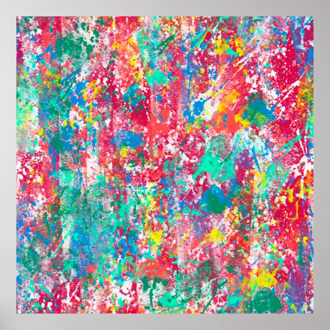 Poster design de tecido de ilustração digital abstrato se (Frente)