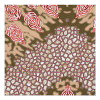 Design de tecido de intricato com padrões florais
