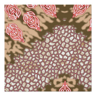 Pôster Design de tecido de intricato com padrões florais