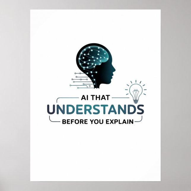 Poster Design de tecnologia inteligente de inteligência a (Frente)