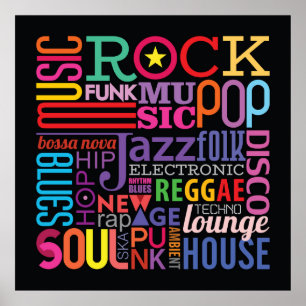 Poster Design de texto Colorido