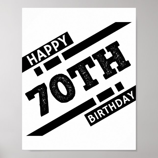 Poster Design de tipografia feliz de 70 (Frente)