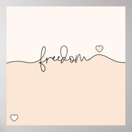 Poster Design de Tipografia Minimalista da Liberdade