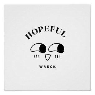 Pôster Design de Tipografia Minimalista Destruição Espera