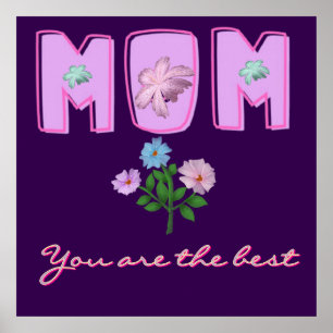 Poster Design de tipografia personalizada para mães,