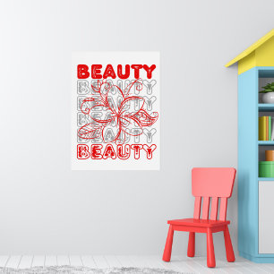 Poster Design de Tipografia por Linha Flor de Bela