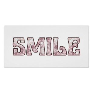 Pôster Design de Tipografia Positiva Sorriso