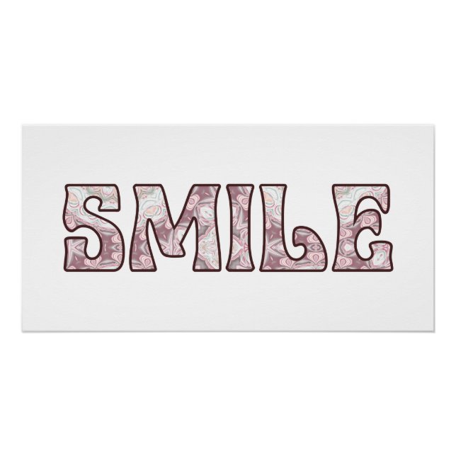 Pôster Design de Tipografia Positiva Sorriso (Frente)