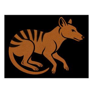 Pôster Design de Tipografia Vintage Thylacine