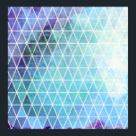 Poster Design de triângulo geométrico com cruz azul<br><div class="desc">Este fabuloso design geométrico combina cor com um padrão para fazer uma peça de arte espantosa. O design azul esmaecido roxo tem uma sensação de cinza com um padrão geométrico alinhado por duros.</div>
