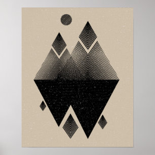 Poster Design de Triângulo Inspirado na Escandinávia