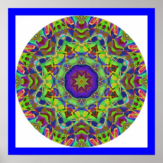 Pôster Design de Watercolor Mandala Poster.3 (Frente)