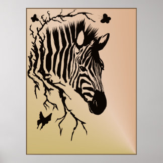Pôster Design de Zebra Head
