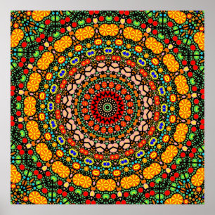 Pôster Design detalhado da mandala