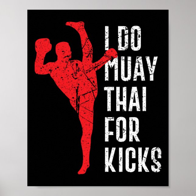 Poster Design Divertido de Boxe Muay Thai e Kampfpsort Mm (Frente)