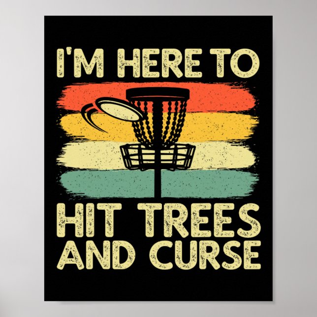 Poster Design Divertido de Golfe de Disco para Homens Mul (Frente)