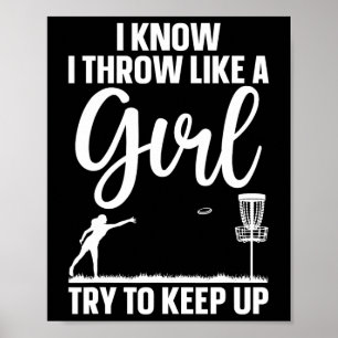Poster Design Divertido de Golfe de Disco para Menina Mul