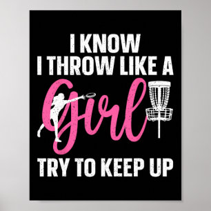 Poster Design Divertido de Golfe de Disco para Meninas Mu