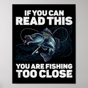 Poster Design Divertido de Pesca Para Homens Mulheres Cri