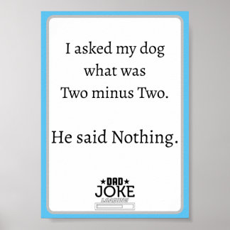 Poster Design Divertido de Piada de Pai Legal